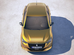 Peugeot 208 Basic 2020 vray Modèle 3D