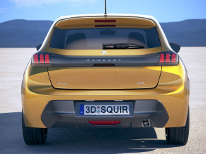 Peugeot 208 Basic 2020 vray Modèle 3D