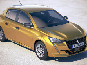 Peugeot 208 Basic 2020 vray Modèle 3D