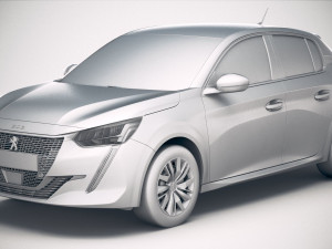 Peugeot 208 Basic 2020 vray Modèle 3D