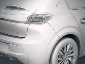 Peugeot 208 Basic 2020 vray Modèle 3D