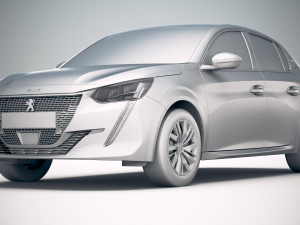 Peugeot 208 Basic 2020 vray Modèle 3D