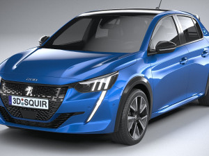 Peugeot E-208 2020 3D Модель