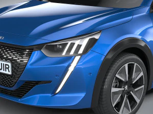 Peugeot E-208 2020 3D Model