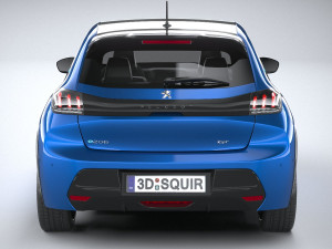 Peugeot E-208 2020 3D Модель