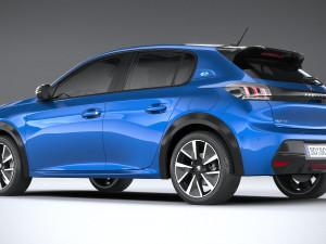 Peugeot E-208 2020 3D Модель