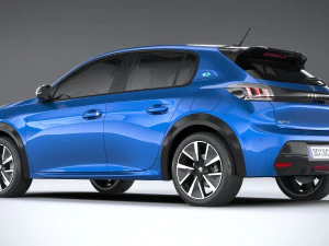 Peugeot E-208 2020 3D Model