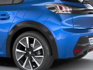 Peugeot E-208 2020 3D Модель