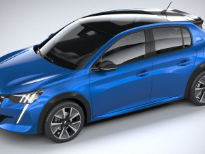 Peugeot E-208 2020 3D Модель