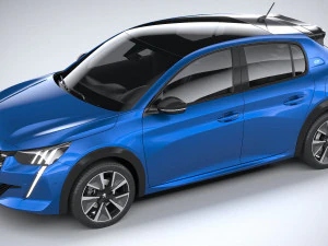 Peugeot E-208 2020 3D Model