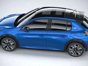 Peugeot E-208 2020 3D Model