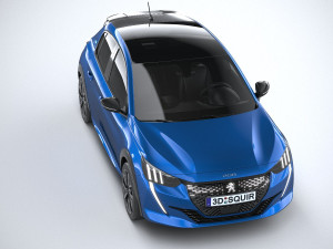 Peugeot E-208 2020 3D Модель