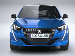 Peugeot E-208 2020 3D Model