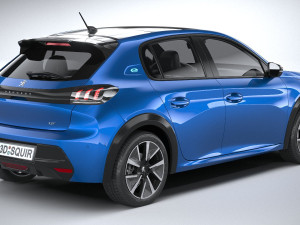 Peugeot E-208 2020 3D Модель