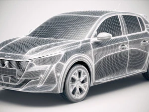 Peugeot E-208 2020 3D Model