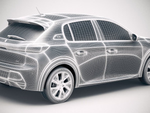 Peugeot E-208 2020 3D Модель