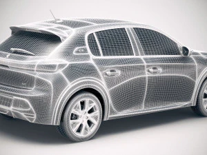 Peugeot E-208 2020 3D Model