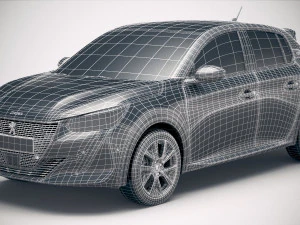 Peugeot E-208 2020 3D Model