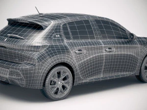 Peugeot E-208 2020 3D Model