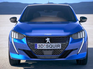 Peugeot E-208 2020 vray 3D Model