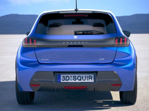 Peugeot E-208 2020 vray 3D Model