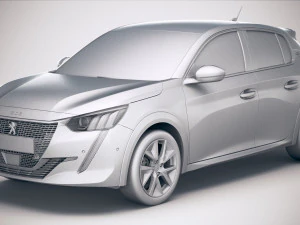 Peugeot E-208 2020 vray 3D Model