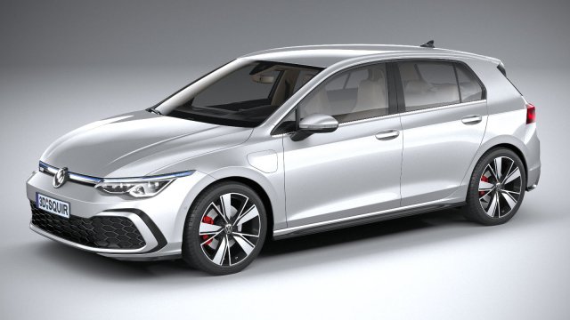Volkswagen Golf GTE 5-door 2020 3D मॉडल .c4d .max .obj .3ds .fbx .stl .blend