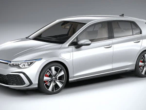 폭스바겐 골프 GTE 5도어 2020 3D 모델