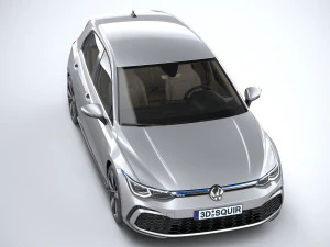 Volkswagen Golf GTE 5-door 2020 3D Model