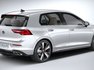 Volkswagen Golf GTE 5-door 2020 3D मॉडल