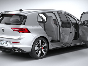 Volkswagen Golf GTE 5-door 2020 3D मॉडल