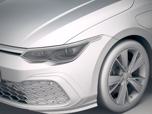 Volkswagen Golf GTE 5-door 2020 3D मॉडल
