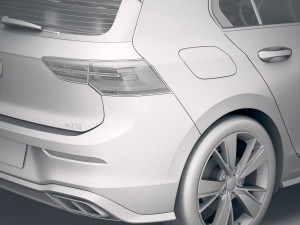 Volkswagen Golf GTE 5-door 2020 3D मॉडल