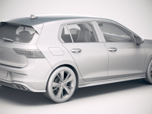 Volkswagen Golf GTE 5-door 2020 3D मॉडल