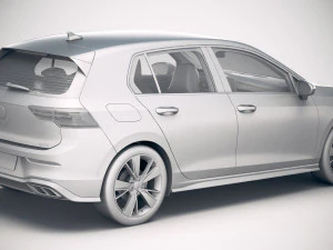 Volkswagen Golf GTE 5-door 2020 3D Model