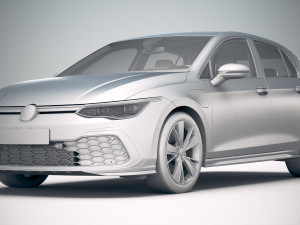 Volkswagen Golf GTE 5-door 2020 3D मॉडल