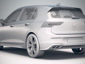 Volkswagen Golf GTE 5-door 2020 3D मॉडल