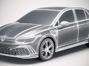 Volkswagen Golf GTE 5-door 2020 3D मॉडल