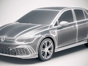 Volkswagen Golf GTE 5-door 2020 3D Model