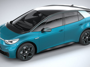Volkswagen ID3 2020 3Dモデル