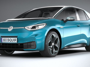 Volkswagen ID3 2020 3Dモデル