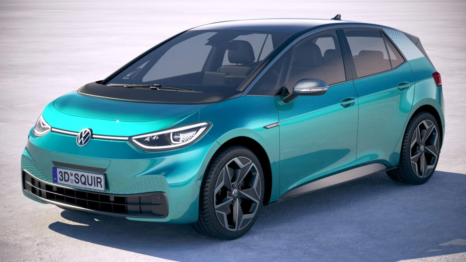 Volkswagen ID3 2020 vray 3D Model .c4d .max .obj .3ds .fbx .stl .blend 