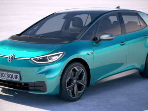 Volkswagen ID3 2020 vray Model 3D