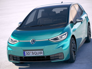 Volkswagen ID3 2020 vray Modelo 3D