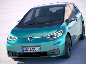 Volkswagen ID3 2020 vray 3D Model
