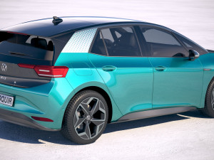 Volkswagen ID3 2020 vray Modelo 3D