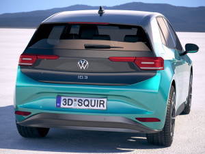 Volkswagen ID3 2020 vray Modelo 3D
