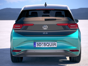 Volkswagen ID3 2020 vray Modelo 3D