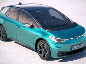 Volkswagen ID3 2020 vray 3D Model