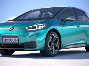 Volkswagen ID3 2020 vray Modelo 3D